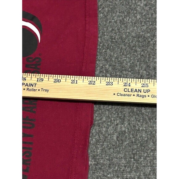 Creative Apparel Women's Arkansas Razorbacks Long Sleeve Tee Football Red (Sz S) - Picture 3 of 9